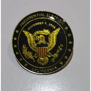 Presidential Election Pin - California - 2008